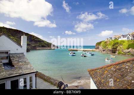 View across Port Isaac harbour, Cornwall, England, UK Stock Photo