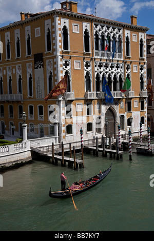 Gondola on Grand Canal, Venice, Italy Stock Photo