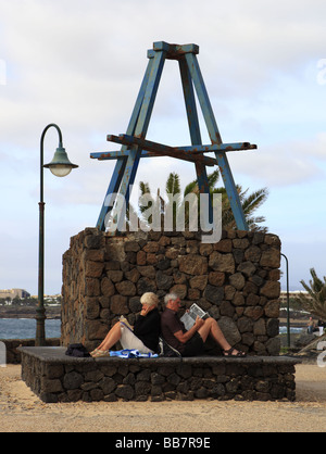 Reading together Stock Photo
