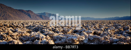 Panoramic view of The Devils Golf Course in Death Valley National Park California USA Stock Photo