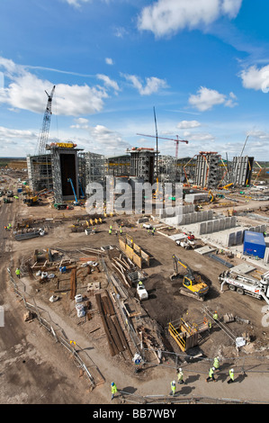 Staythorpe combined cycle gas turbine power station under construction Stock Photo