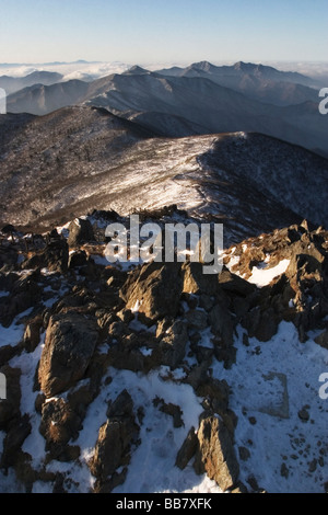 The view south from Hyangjeok Peak in Deogyusan National Park near Muju, North Jeolla Province, South Korea. Stock Photo