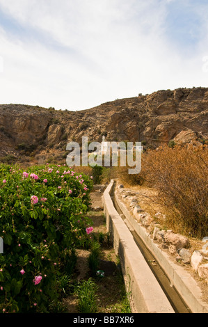 Water irrigation system Falaj in Jabal el Akhdar Sultanate of Oman Stock Photo