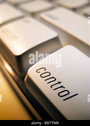 Close up of control key on computer keyboard Stock Photo