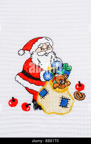 Christmas motif on a cloth Stock Photo