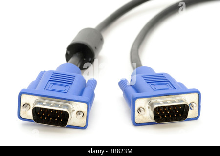 Computer cable, monitor cable Stock Photo