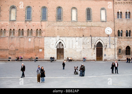 The former hospital of Santa Maria della Scala and now a modern museum oppostite the Duomo in Siena Stock Photo