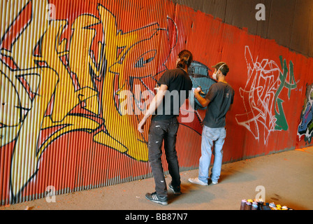 young writers in Milano (Italy) Stock Photo