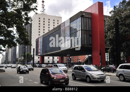 MASP museum, modern architecture in the Avenida Paulista street, Sao Paulo, Brazil, South America