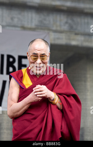 Dalai Lama, Tibet solidarity rally, May 2008, Berlin, Germany Stock Photo