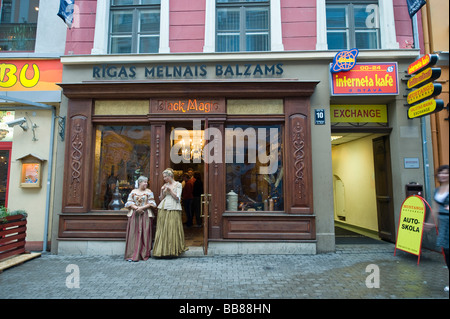 Traditional shop in the Kalku Iela, Riga, Latvia, Baltic states Stock Photo