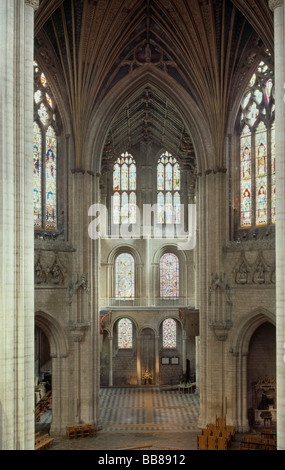 Ely Cathedral Norman north transept Stock Photo