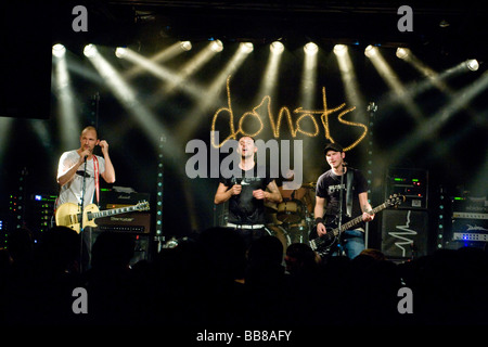'Donots', German punk-rock band, live in the Schueuer Lucerne, Switzerland Stock Photo