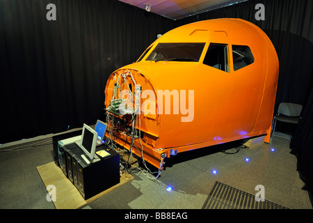 Cockpit of a Boeing 737 - 700, flight simulator by the Wulff/Zellner GbR company, Berlin, Germany Stock Photo