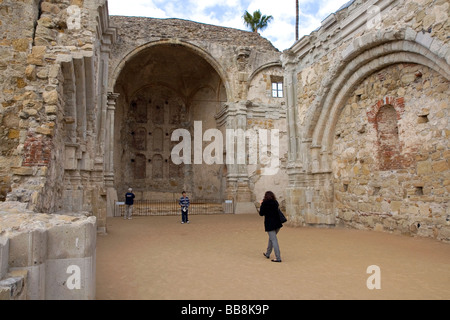 Ruins of the Great Stone Church at Mission San Juan Capistrano California USA  Stock Photo