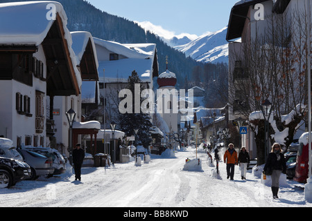 Town centre, St. Anton am Arlberg, Tyrol, Austria, Europe Stock Photo