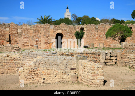Ruins of Roman villas in Carthage, Tunisia Stock Photo