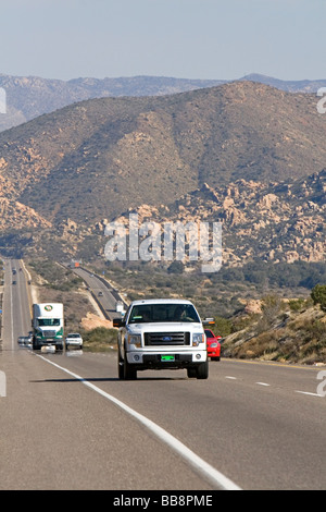 Automobiles traveling on Interstate 8 between El Centro and San Diego ...