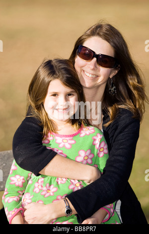 Portrait of a Mother and Daughter - Franklin Park - Brevard, North Carolina Stock Photo