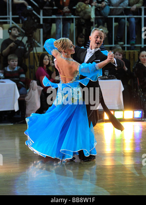 Professional Ballroom Dancers Dancing Stock Photo