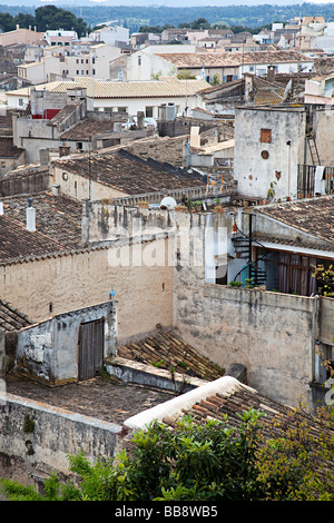 House rooftops in the town of Arta Mallorca Spain Stock Photo
