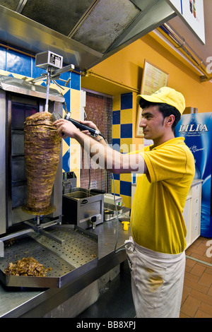 turkish kebab shop Stock Photo