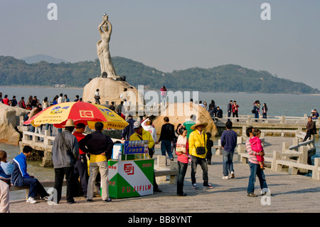 asia china Guangdong Zhuhai fisher girl statue 2008 Stock Photo