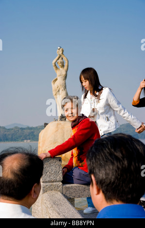 asia china Guangdong Zhuhai fisher girl statue 2008 Stock Photo