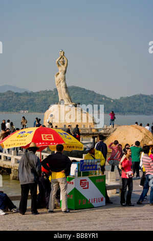 asia china Guangdong Zhuhai fisher girl statue 2008 Stock Photo