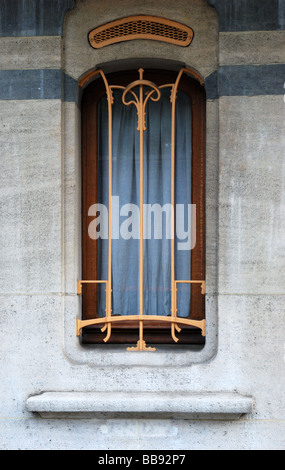 Horta house in Brussels built in Art Nouveau style by Victor Horta Stock Photo