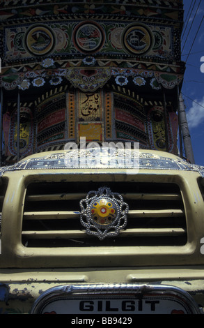decorated Bedford truck Gilgit Northern Areas Pakistan Stock Photo