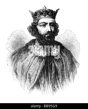 Alfred the Great King of Wessex from 871 to 899 Portrait Stock Photo