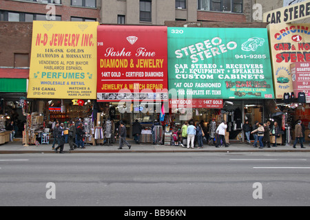 Shops Canal Street Manhattan New York, New York, USA Stock Photo