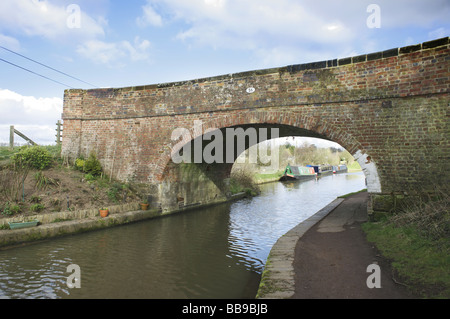 The Worcester and Birmingham canal at Tardebigge canal village in Worcestershire the Midlands England Stock Photo