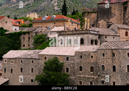 View of the old town of Mostar a city in southern Bosnia and Herzegovina Stock Photo