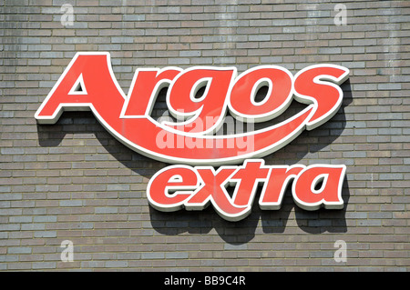 Argos Extra sign Holloway London England UK Stock Photo