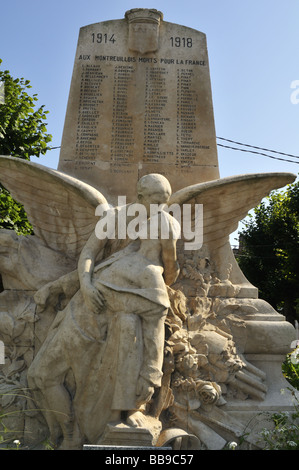 World War One memorial at Montreuil-sur-Mer, France. Stock Photo
