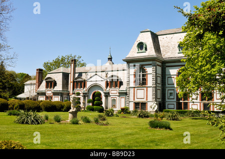 Exterior of 'Belcourt Castle' Mansion located on 'Bellevue Avenue 'in historic 'Newport Rhode Island 'USA Stock Photo