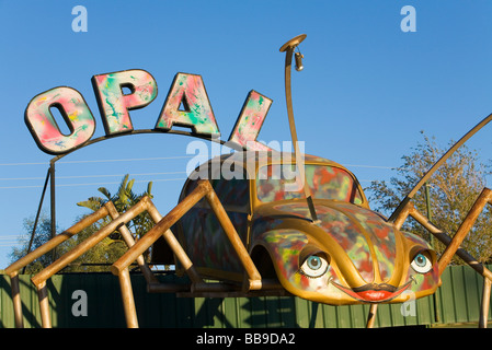The Opal Bug - an opal shop on the main street in Coober Pedy, South Australia, AUSTRALIA Stock Photo