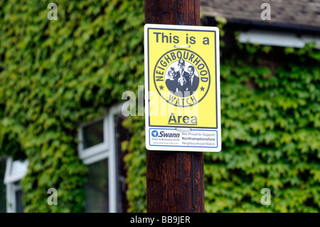 Neighbourhood watch scheme warning sign, England, UK Stock Photo