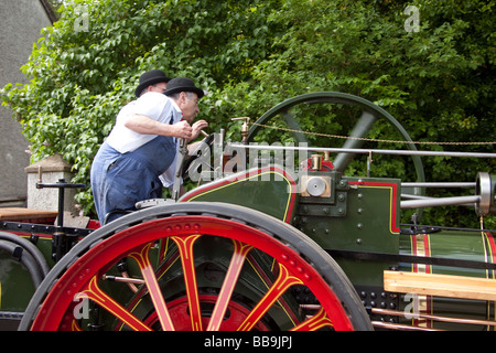 The Pride of Freystrop Vintage Steam Engine. Red wheels. Horizontal 95588 Morgan Stock Photo