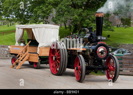 The Pride of Freystrop Vintage Steam Engine. Red wheels. Horizontal 95723 Morgan Stock Photo