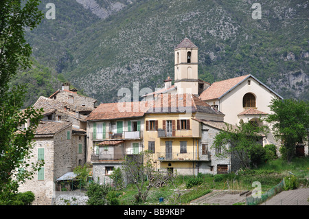 The Mountain Village of Marie sur Tinee in the Alpes Maritimes, France Stock Photo
