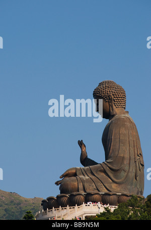 Buddha at Polin Monastery Lantau Hong Kong. Stock Photo