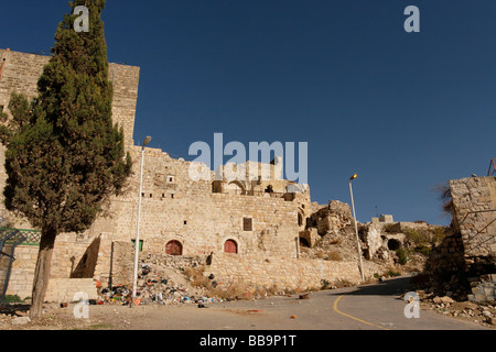 Judea Hebron Mountain A street near the Cave of Machpelah in Hebron Stock Photo