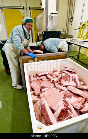 Processing Lard The processing of lard of Arnad Province of Aosta Italy Stock Photo - Alamy
