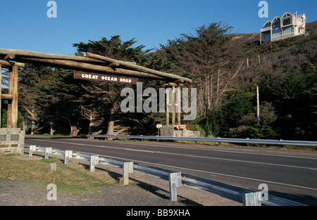 Entrance to the Great Ocean Road Victoria Australia Stock Photo