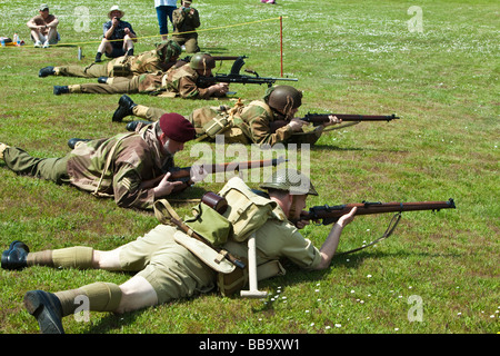 Military demonstration at Fort Rodd Hill Victoria Day in Victoria BC Canada Stock Photo