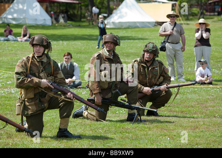 Military demonstration at Fort Rodd Hill Victoria Day in Victoria BC Canada Stock Photo