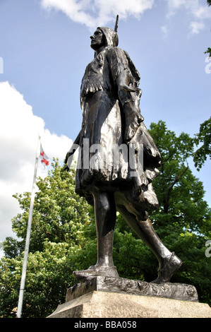 Pocahontas statue, St.George's Church, Gravesend, Kent, England, United Kingdom Stock Photo